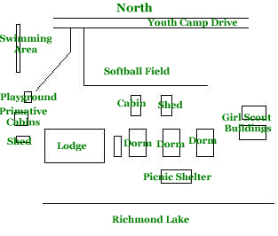 Map of Richmond Lake Youth Camp